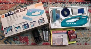 Vintage Black & Decker ScumBuster Cordless Wet Scrubber S300 Nice! Two Batteries - Picture 1 of 12