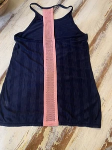 Athleta Tank XXS Blue/Pink Back Racerback - Picture 1 of 9