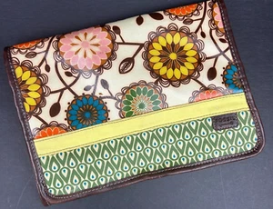Fossil Keyper Coated Foldable Floral Travel Jewelry Make Up Pouch Magnetic Close - Picture 1 of 13