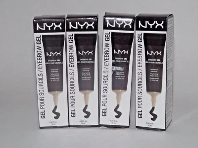 4 Boxes NYX Eyebrow Gel EBG05 EBG 05 Black / Noir 0.34 Fl Oz New (K) - Image 1 of 2