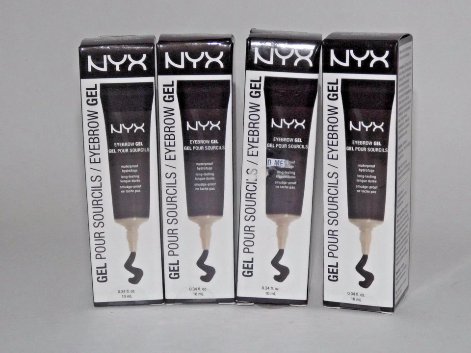 4 Boxes NYX Eyebrow Gel EBG05 EBG 05 Black / Noir 0.34 Fl Oz New (K) - Image 1 of 2