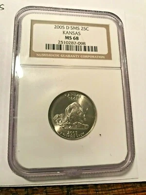 2005-D Kansas State Quarter SMS NGC MS68 #18989 - Image 1 of 2