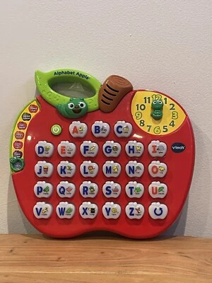 VTECH ALPHABET APPLE Learning Toy 8 Modes OF ABC Worm with handle - Image 1 of 3