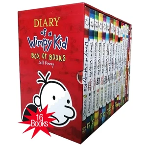 Diary of a Wimpy Kid 1-16 Books Complete Collection Set Box of 16 Books Edition- - Foto 1 di 1