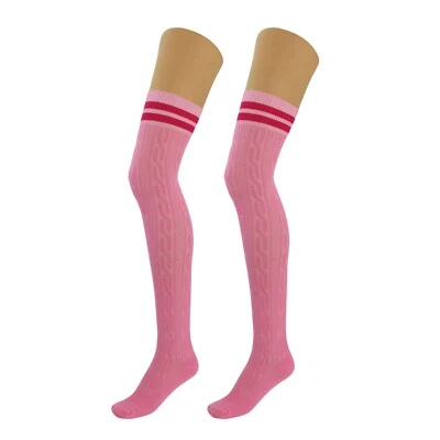 1 Pair Over Knee Thigh High Knitted Socks for Women Warm Stocking Long Boot Sock - Image 1 of 4
