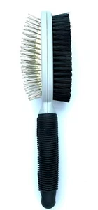 Pet Brush Double Sided Dog Cat Hair Grooming Coat Comb Fur Cleaner Pin Bristle ! - Picture 1 of 3