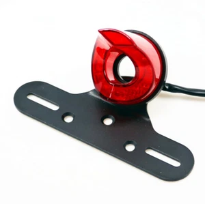 Retro Red Lens Stop Tail Brake Light For Cruiser Bobbers Choppers Cafe Racer - Bild 1 von 8
