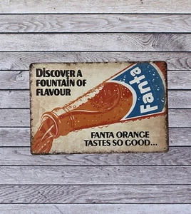Fanta Vintage Stil Blech Metall Bar Schild Poster Männerhöhle Sammlerstück Neu - Bild 1 von 1