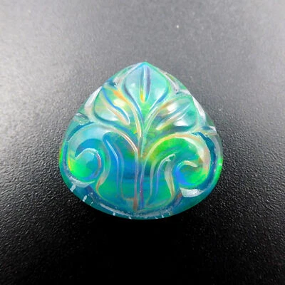 27.15 Ct Natural Doublet Fire OPAL CERTIFIED Beautiful Pear Cut Loose Gemstone - Image 1 of 4