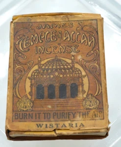 SEHR SELTENE 20er JAHRE James Temple of Allah RÄUCHERSTÄBCHEN Box MIT INHALT! - Bild 1 von 6