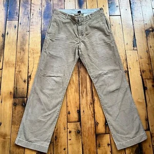 J Crew Men’s 31x30 Vintage Cord Pants Tan Corduroy Distressed Y2K Chino Casual - Picture 1 of 11