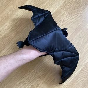 Folkmanis Folktails Furry Folk Hand Puppet Black Bat Plush Flying Fox Halloween - Picture 1 of 6