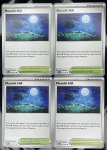 4X Pokémon JCC Moonlit Hill 081/091 Destinos Paldean Regular Común Inglés 2024 Casi Nuevo - Imagen 1 de 2