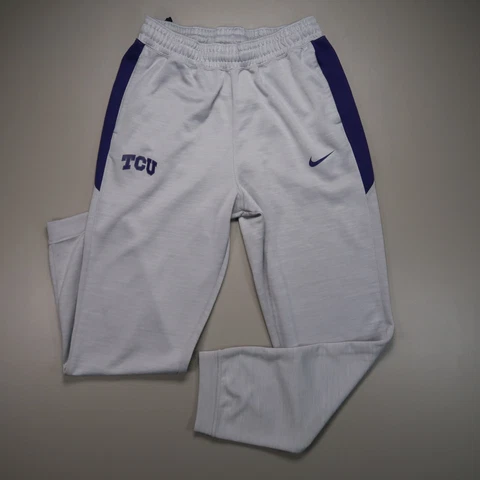 TCU Pants Mens Large Tall Gray Purple Nike Dri Fit Joggers Pockets Horned Frogs Cover