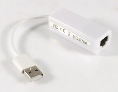 PRL) ADATTATORE USB 2.0 ETHERNET RJ45 WINDOWS XP VISTA 7 8 10 LINUX MAC ADAPTER - Immagine 1 di 3
