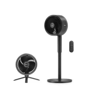 FlexBreeze 13 in. Pedestal Fan Grey, 5 Speeds, Cordless Use Up to 24 Hours - Picture 1 of 8