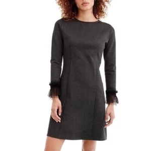 Mini Vestido J.Crew Para Mujer Talla XXS Gris Cambio Manga Larga Cremallera Trasera - Imagen 1 de 11