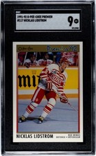 1991-92 O-Pee-Chee Premier Nicklas Lidstrom #117 9 MINT Rookie RC HOF