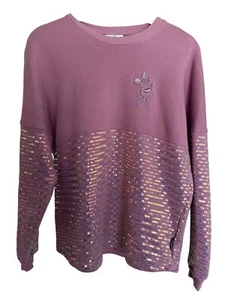 Disneyland Resort Purple Sequined 50th Anniversary Spirit Jersey Sz M - Picture 1 of 6