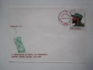 1986 MOZAMBIQUE SAMORA MOISES MACHEL FDC COVER - Picture 1 of 1
