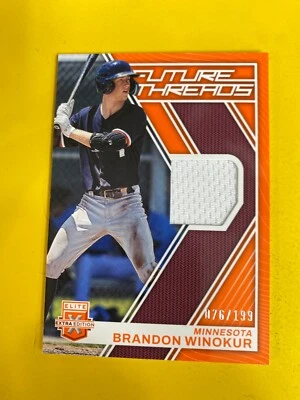 RS23454 2023 Elite Extra Future Threads Orange RC JERSEY Brandon Winokur #/199 - Image 1 of 2
