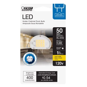 Feit Electric BP50G8830SULED Warm White 120V 3000K 400 lm. G8 LED Bulb 4.5W - Picture 1 of 1