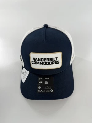 Nike Rise Vanderbilt Commodores Team Issue Black White Mesh Snapback Hat Cap M/L - Image 1 of 4