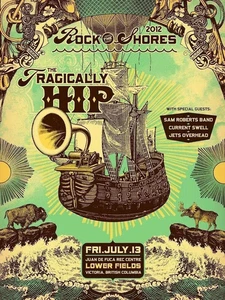 2012 THE TRAGICALLY HIP CONCERT POSTER WALL ART PRINT BRITISH COLUMBIA CONCERT - Picture 1 of 1