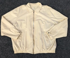 Vintage Brooks Brother Jacke Herren XXL Country Club Seide Khaki Gefüttert Full Zip Bomber - Bild 1 von 17