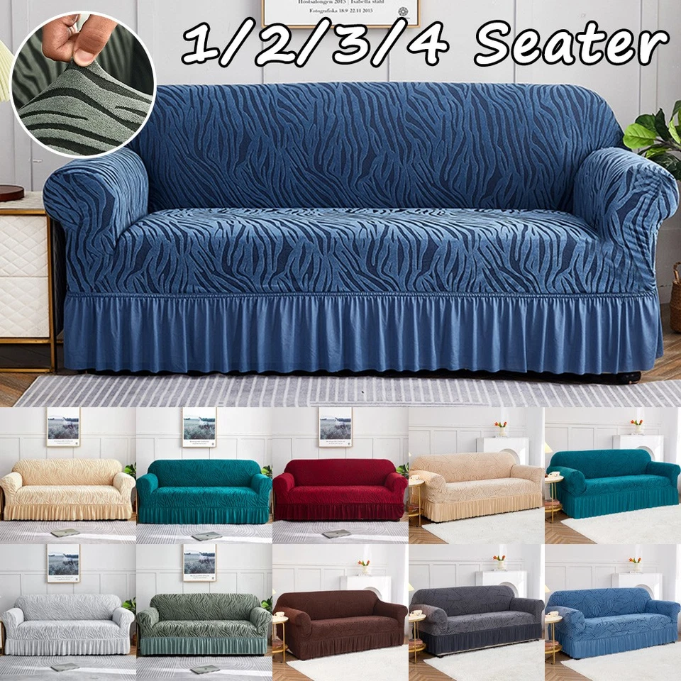 1/2/3/4 Seater Protector High Elastic Lounge Sofa Covers Stretch Slipcover Couch - Image 1 of 4