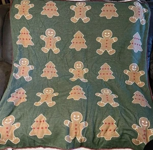 POTTERY BARN Gingerbread Jacquard Sherpa Back Throw-50x60"-OPEN BOX - Picture 1 of 4
