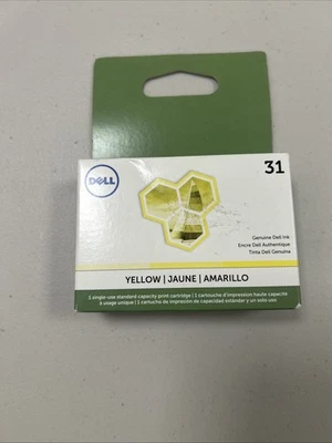 NEW Genuine OEM Dell 31 Yellow Ink Cartridge V525w, V725w 3MH11 - Image 1 of 4