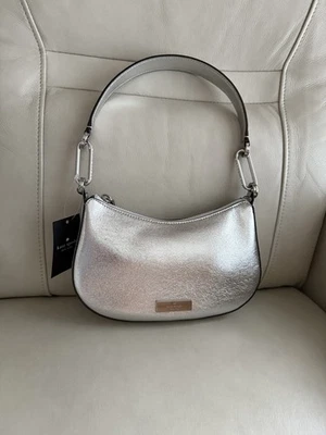 Kate Spade Nina наплечная сумка металлик серебро кожаная сумочка KI947 новый с Ярлыками $369 розничной - Изображение 1 из 4