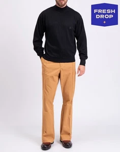 RRP€950 VALENTINO JEANS Vintage Merino Wool Jumper IT48 US38 M Embroidered Logo - Picture 1 of 7
