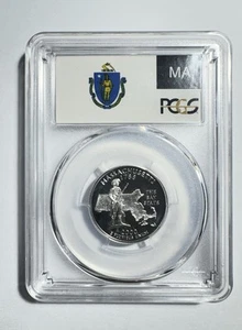 2000 S, SILVER Massachusetts Statehood Quarter PCGS PR 69 DCAM - Picture 1 of 2