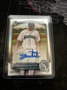 2025 Bowman Chrome Yorger Bautista 1st Refractor Auto 498/499 - Bild 1 von 10