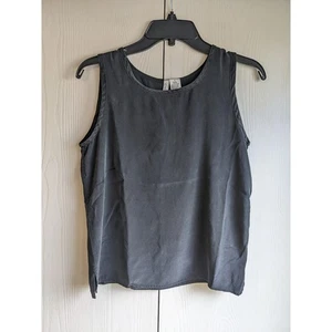 Cabernet Women's Black Round Neck Sleeveless Silk Casual Tank Top Size S - Picture 1 of 4