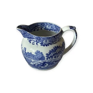 Spode Blue Italian Jug 8.5cm Vintage England Small Pitcher C.1816 Design - Picture 1 of 7