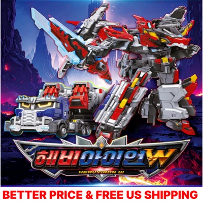 Cardbot de metal con hierro pesado con robot transformador remolque camión de carga coche juguete 2025 Foto 1 de 4