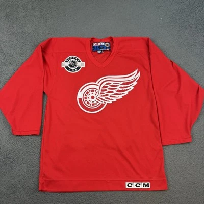 Camiseta deportiva de hockey Detroit Red Wings para hombre roja mediana Brenden Shanahan CCM Center Ice Foto 1 de 4