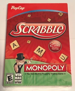 PopCap Scrabble And Monopoly Game Microsoft Windows XP 2013 -Sealed And Unopened - Picture 1 of 2