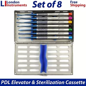 Zahnimplantate PDL Luxationsaufzüge mit Kassette Laborinstrumente 8er Set CE - Bild 1 von 5
