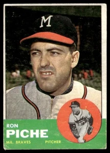 1963 Topps Ron Piche Milwaukee Braves #179 - Picture 1 of 2