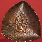 Vintage Male With Lyre Copper Wall Hanging Plaque