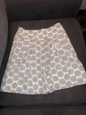 Falda para mujer Banana Republic azul a lunares talla 0 totalmente forrada cremallera trasera Foto 1 de 4