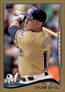 2014 Topps Caleb Gindl #d /2014 Gold Parallel Insert PWE Brewers #472 - Picture 1 of 2