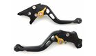 Paire Leviers Courts Noir Or Frein Embrayage Mv Agusta Dragster 800 B3 2014 2016