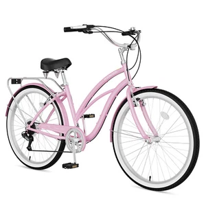 MOONCOOL Adults Beach Cruiser Bike, 26 inch Commuter Bicycle 7-Speed City Bikes - Picture 1 of 80