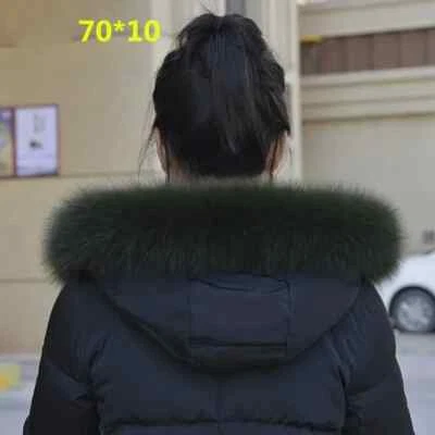 Women 100% Natural Fox Fur Collar 10cm Width Men Kids Real Fur Collar Scarves - Image 1 of 4