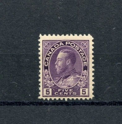 Canada #112 (C552) King George V, 5¢ violet, 1922, MNH, FVF, CV$100.00 - Image 1 of 2